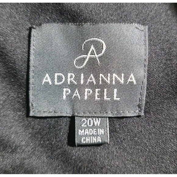 Adrianna Papell Women Plus Size 20W Black Sequin 3/4 Sleeve Mini Dress  272A - Picture 4 of 6